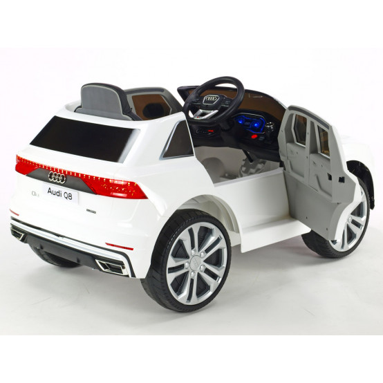 Audi Q8 elektrické autíčko s 2.4G dálkovým ovládáním a stylovým LED osvětlením, BÍLÉ